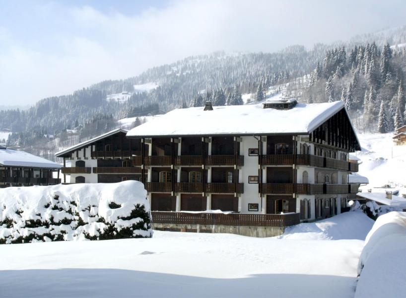 Location au ski Appartement 3 pièces 6 personnes - Résidence Hélios - Les Gets - Extérieur hiver