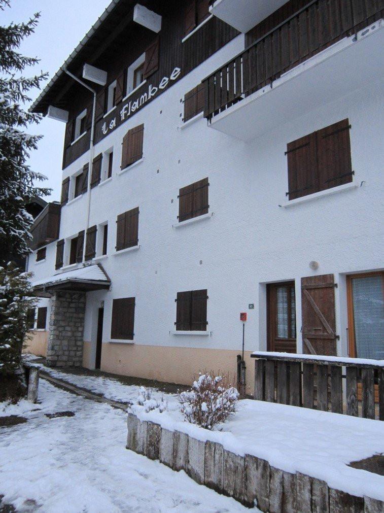 Ski verhuur Studio mezzanine 5 personen - Résidence la Flambée - Les Gets - Buiten winter