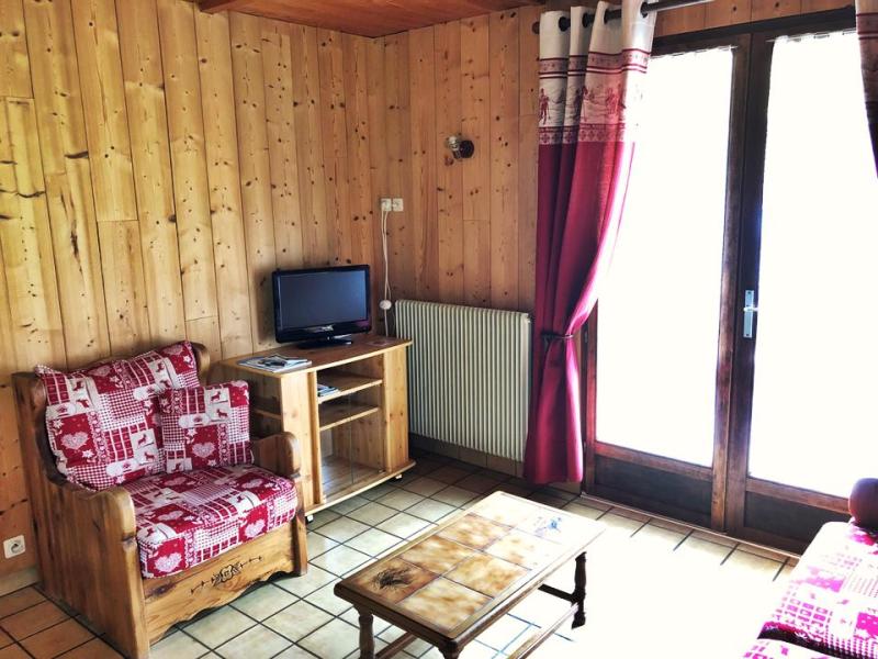 Ski verhuur Appartement 3 kamers 5 personen - Résidence les Clos - Les Gets - Woonkamer