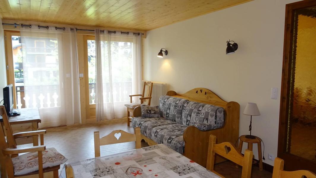 Ski verhuur Appartement 2 kamers 5 personen (140) - Résidence les Mélèzes - Les Gets - Woonkamer