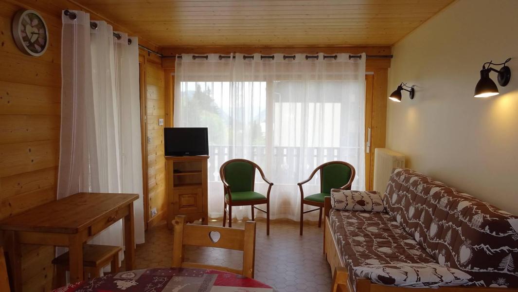 Ski verhuur Appartement 3 kamers 6 personen (135) - Résidence les Mélèzes - Les Gets - Woonkamer