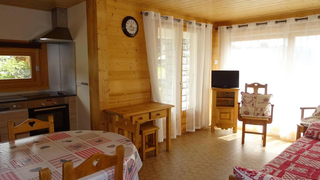 Ski verhuur Appartement 3 kamers 6 personen (137) - Résidence les Mélèzes - Les Gets - Woonkamer