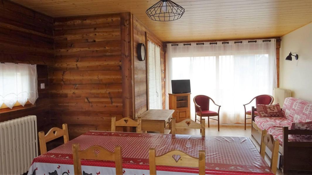 Ski verhuur Appartement 3 kamers 7 personen (133) - Résidence les Mélèzes - Les Gets - Woonkamer