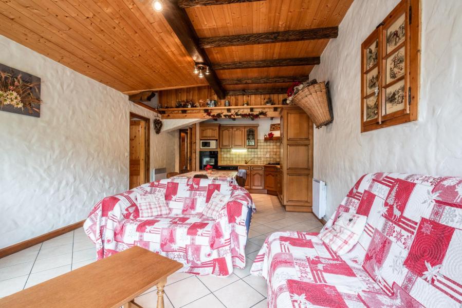 Ski verhuur Appartement 3 kamers 6 personen - Résidence Lou Baitandys - Les Gets - Woonkamer