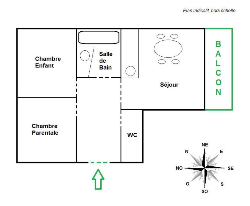 Skiverleih 2-Zimmer-Holzhütte für 4 Personen - Résidence Marcelly - Les Gets - Plan