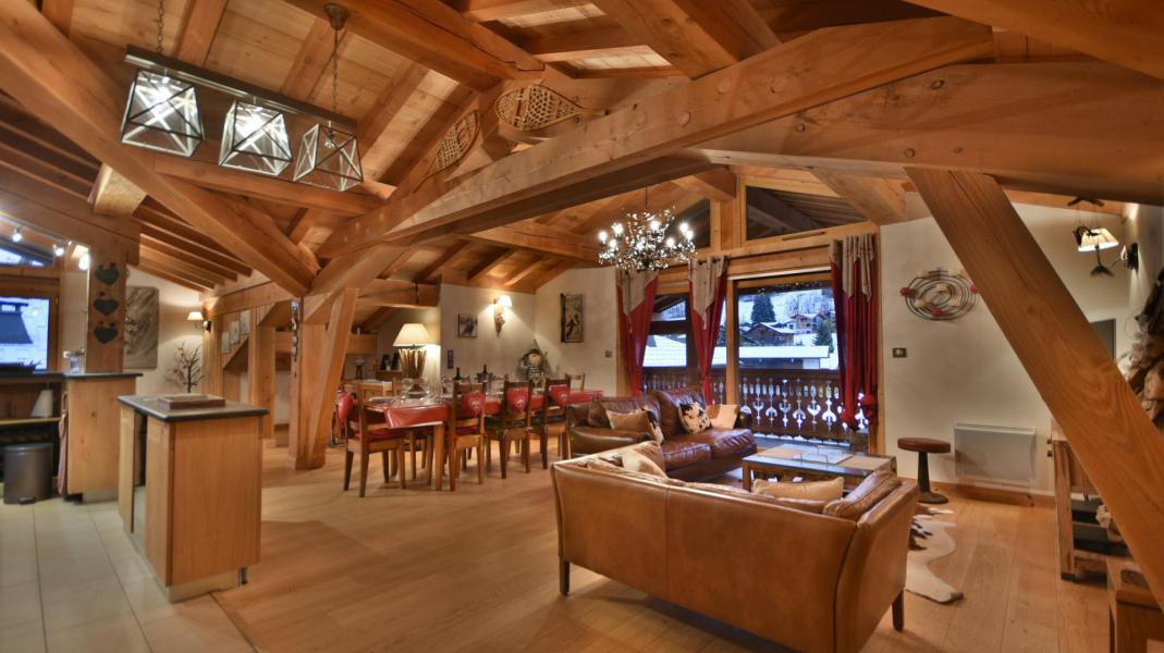 Location au ski Appartement 6 pièces 10 personnes - Résidence Mont Chéry - Les Gets - Séjour