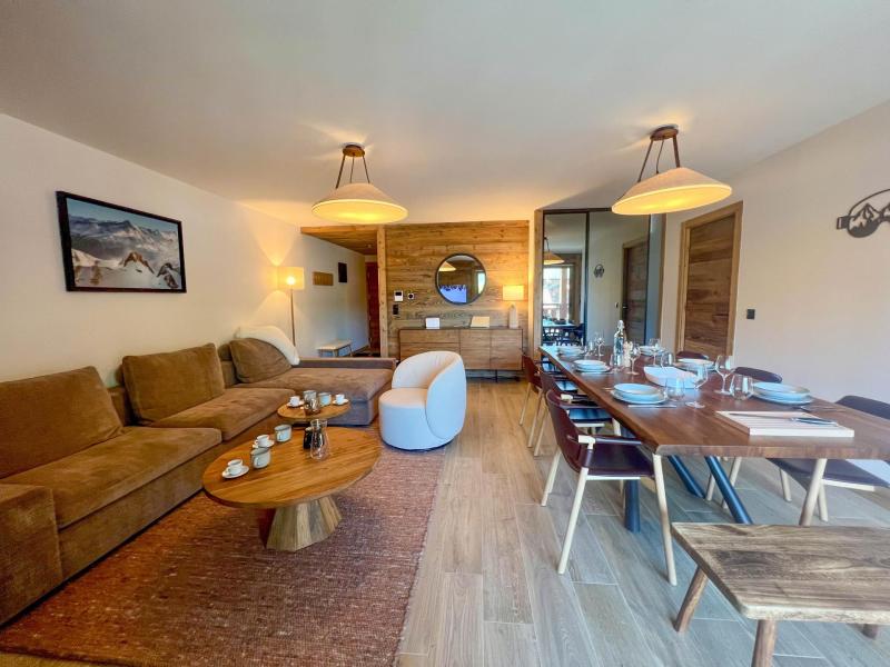Skiverleih 4-Zimmer-Holzhütte für 9 Personen (N01) - Résidence Nagano - Les Gets - Wohnzimmer