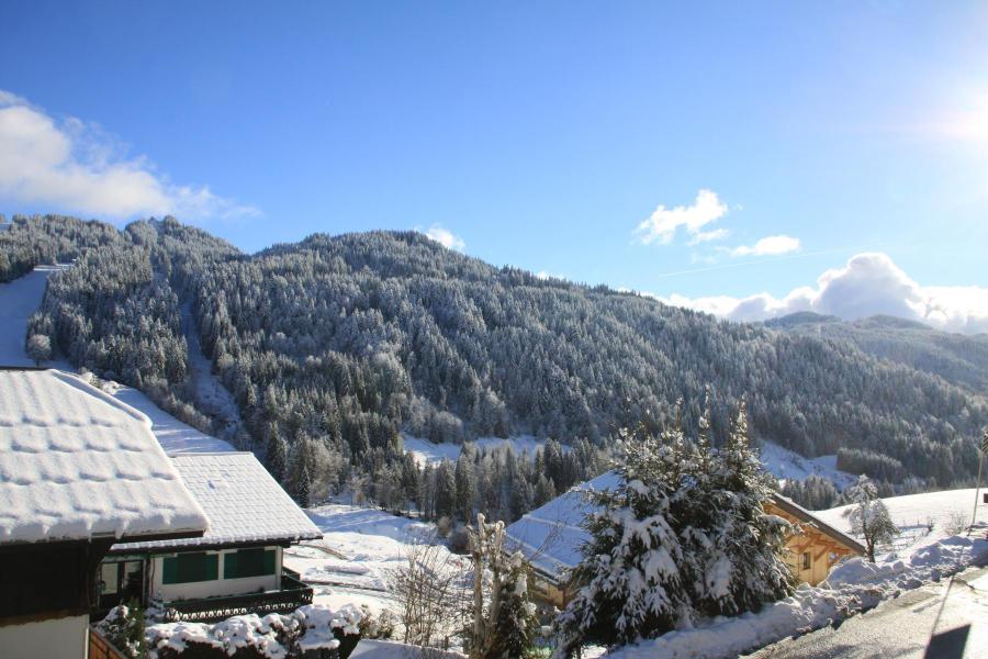 Urlaub in den Bergen 3-Zimmer-Holzhütte für 6 Personen - Résidence Panorama - Les Gets - Draußen im Winter