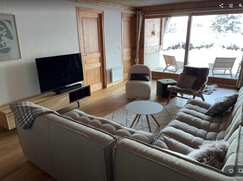 Ski verhuur Appartement 4 kamers 7 personen - Résidence Passa Franc - Les Gets - Woonkamer