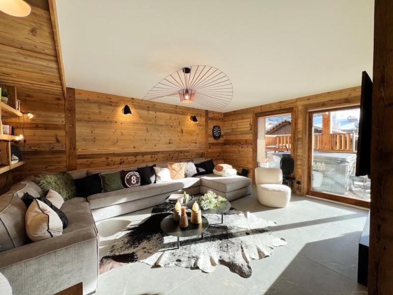 Rent in ski resort 6 room apartment 14 people - Résidence Pearl - Les Gets - Living room