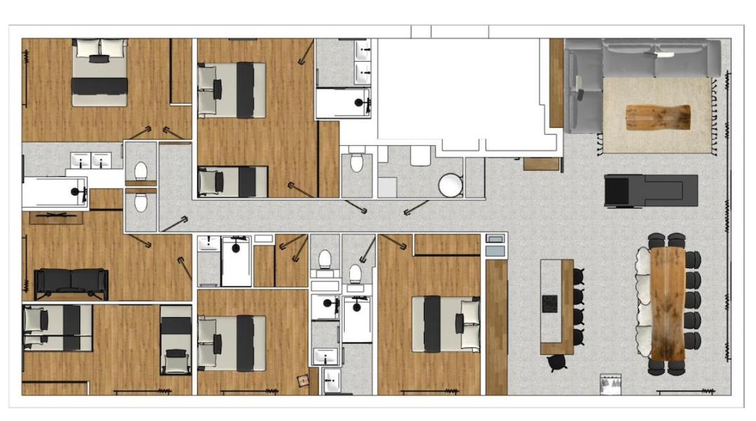 Skiverleih 6-Zimmer-Appartment für 14 Personen - Résidence Pearl - Les Gets - Plan