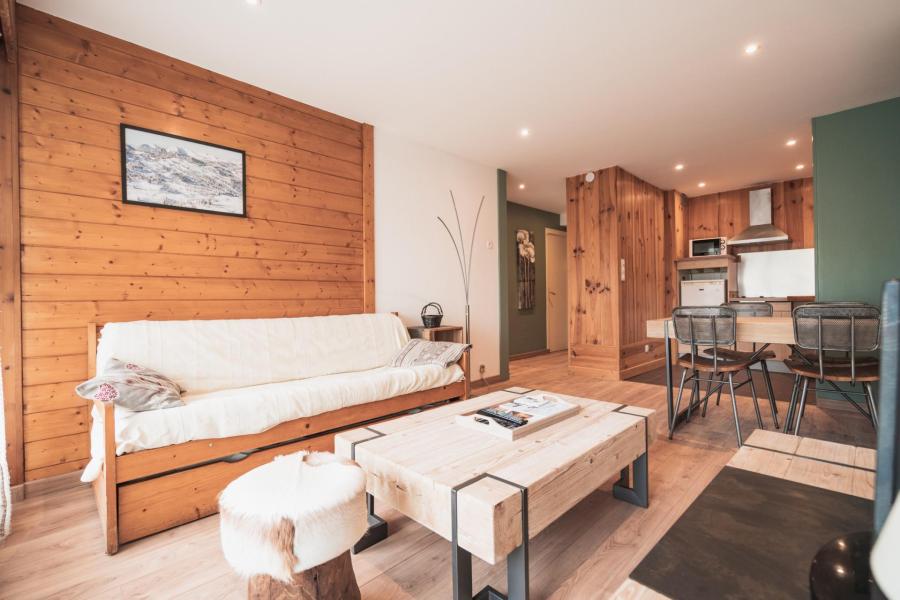 Ski verhuur Appartement 2 kamers 3 personen - Résidence Pied de l'Adroit - Les Gets - Woonkamer