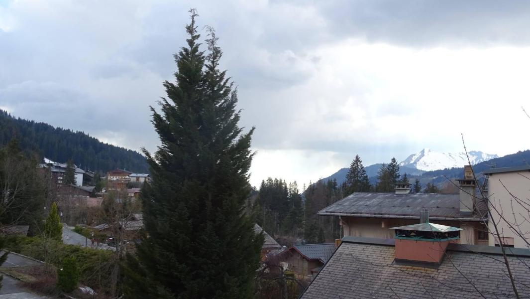 Skiverleih 2-Zimmer-Holzhütte für 6 Personen - Résidence Plein Soleil - Les Gets - Draußen im Winter