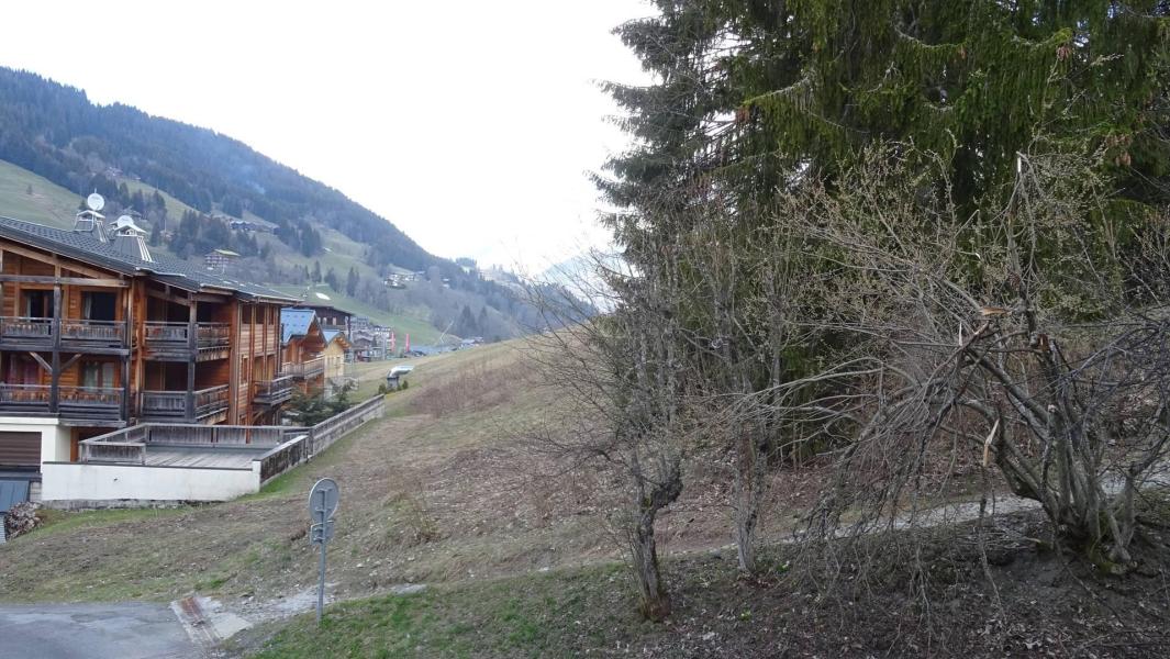 Skiverleih 2-Zimmer-Holzhütte für 6 Personen - Résidence Plein Soleil - Les Gets - Draußen im Winter