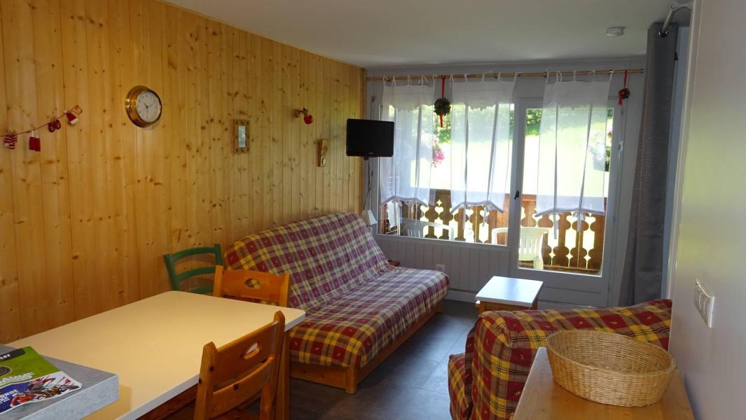 Skiverleih 2-Zimmer-Holzhütte für 5 Personen (64) - Résidence Praz du Soleil - Les Gets - Wohnzimmer