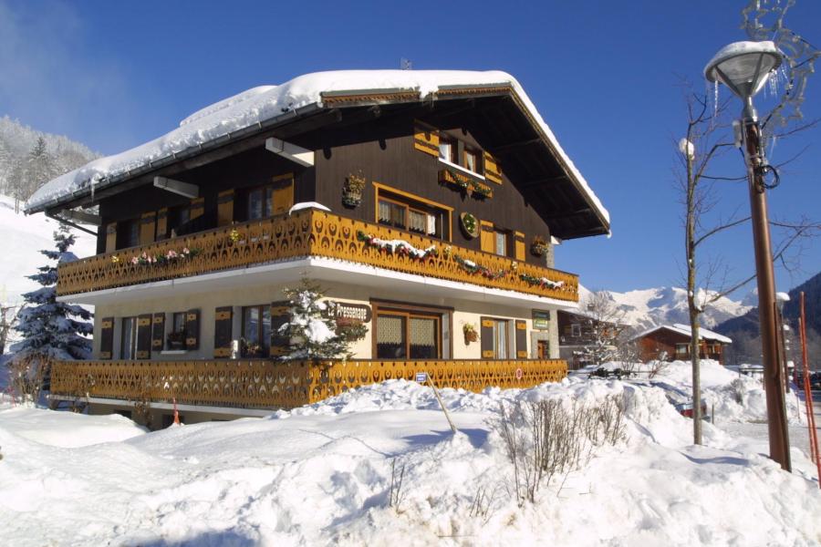 Skiverleih 2-Zimmer-Appartment für 4 Personen (MESANGE) - Résidence Pressenage - Les Gets - Draußen im Winter