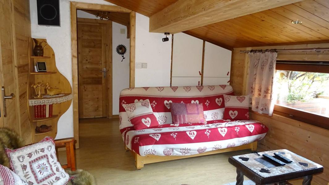 Ski verhuur Appartement 3 kamers 8 personen - Résidence Ranfolly - Les Gets - Woonkamer