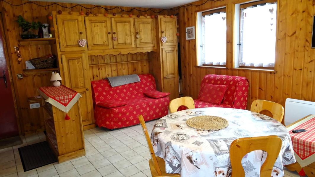 Ski verhuur Appartement 2 kamers 2-4 personen - Résidence Rebiolle - Les Gets - Woonkamer