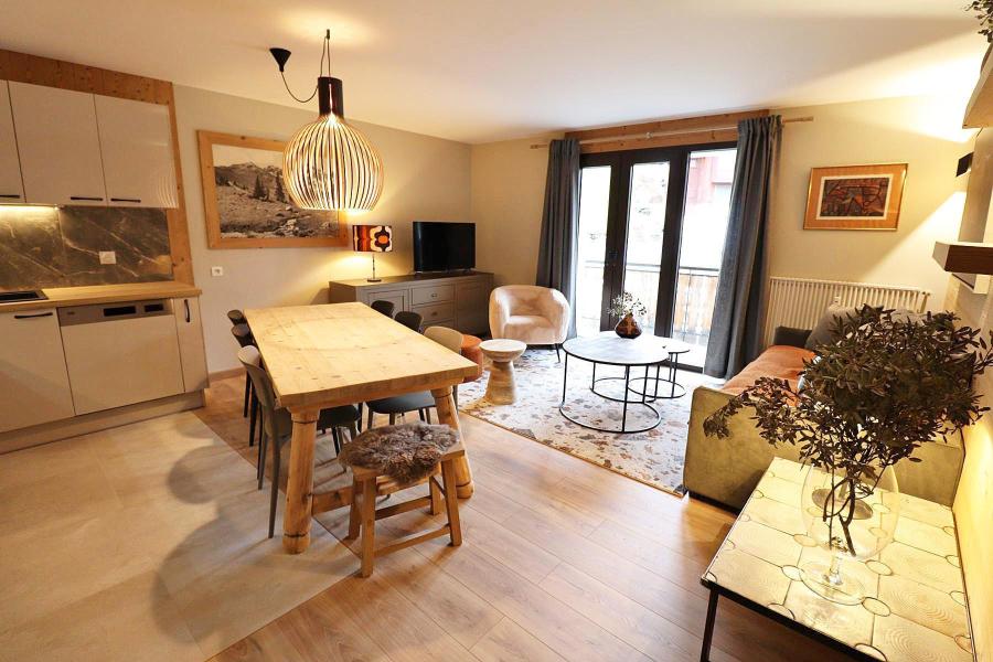 Skiverleih 3-Zimmer-Appartment für 6 Personen (92) - Résidence Saint Guibert - Les Gets - Wohnzimmer