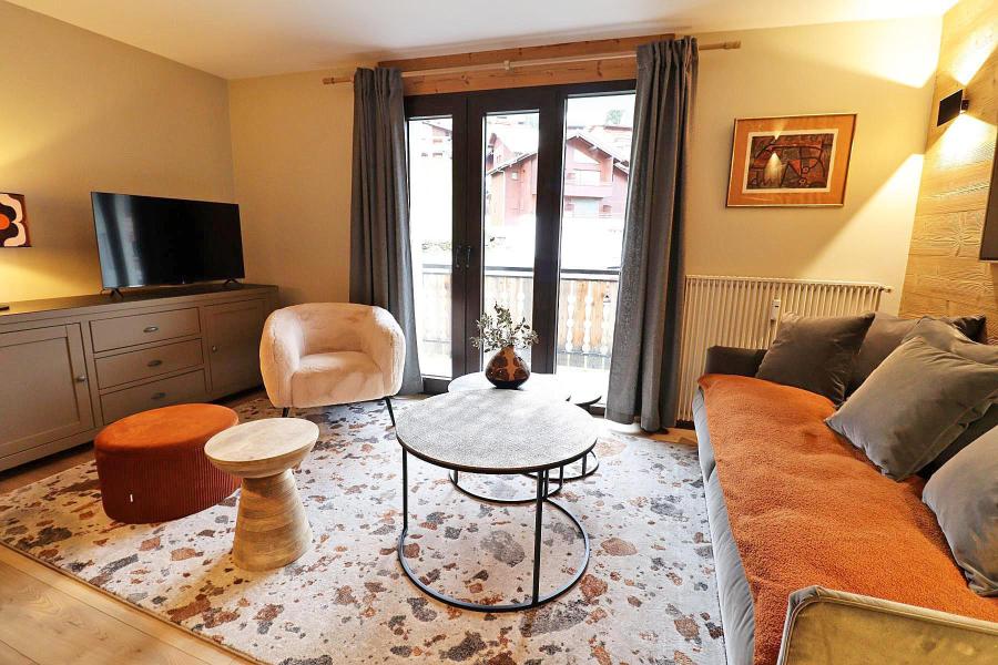 Ski verhuur Appartement 3 kamers 6 personen (92) - Résidence Saint Guibert - Les Gets - Woonkamer