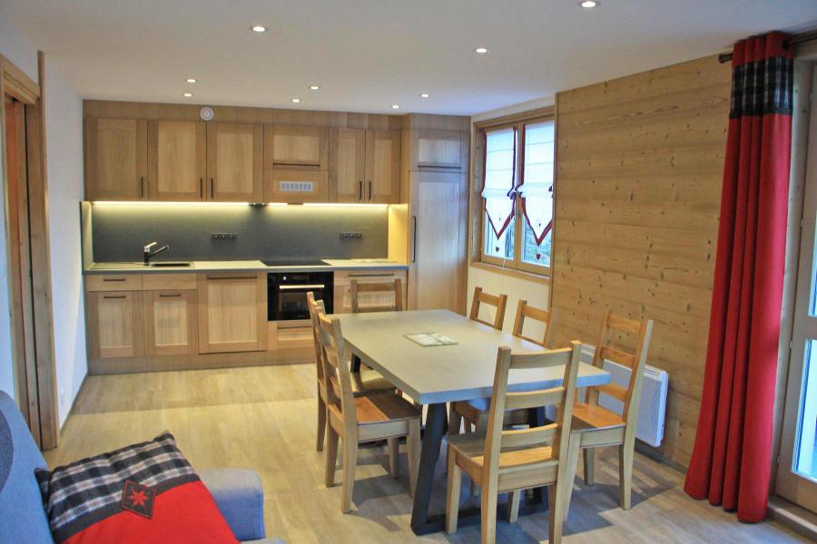 Rent in ski resort 3 room apartment 6 people - Résidence Shangri-La - Les Gets - Living room