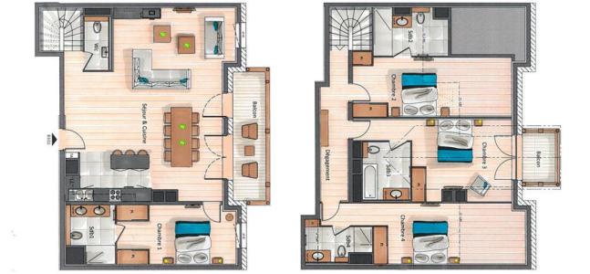 Location au ski Appartement duplex 5 pièces 8 personnes (B302) - Annapurna - Les Gets - Plan