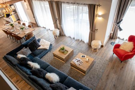 Ski verhuur Appartement duplex 5 kamers 7-9 personen (B301) - Annapurna - Les Gets - Woonkamer