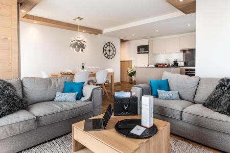 Skiverleih Wohnung 3 Zimmer Kabine 4-6 Personen (A102) - Annapurna - Les Gets - Wohnzimmer