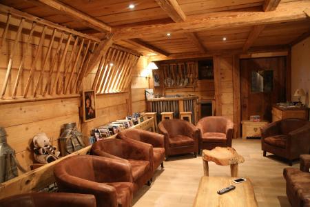 Ski verhuur Chalet duplex 6 kamers 14 personen - Chalet Chez la Fine - Les Gets - Woonkamer