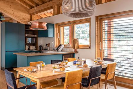 Ski verhuur Chalet 5 kamers 8 personen - Chalet Cocoon - Les Gets - Woonkamer