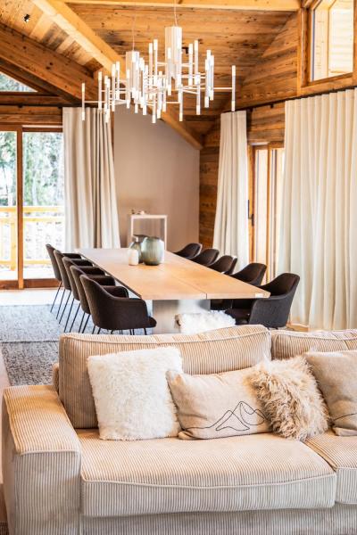 Ski verhuur Chalet 8 kamers 12 personen - Chalet Grizzly - Les Gets - Woonkamer
