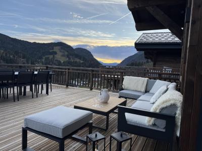 Skiverleih 7-Zimmer-Appartment für 14 Personen - Chalet Magy - Les Gets - Terrasse
