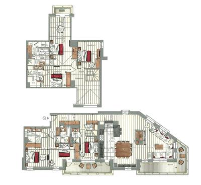 Location au ski Appartement duplex 7 pièces 12 personnes (34) - Kinabalu - Les Gets - Plan