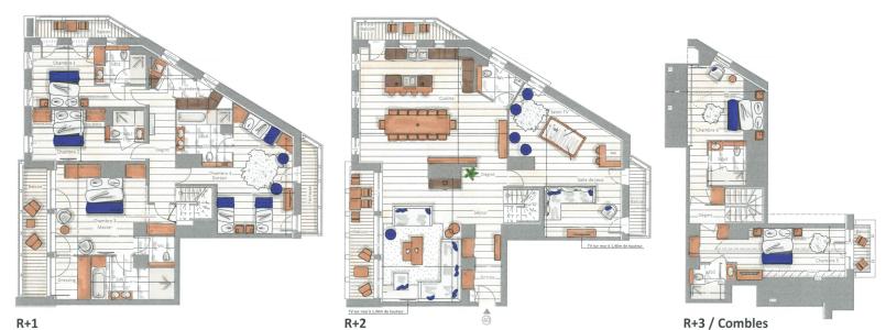 Location au ski Appartement triplex 6 pièces 13-15 personnes (40) - Kinabalu - Les Gets - Plan