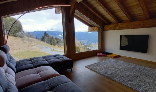 Skiverleih Triplex-Chalet 8 zimmer 14 Personnen - LE CHAR - Les Gets - Wohnzimmer