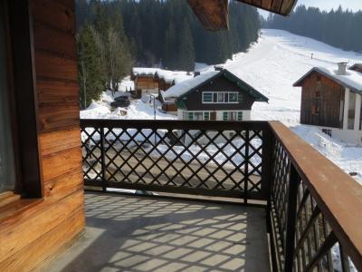 Skiverleih Wohnung 2 Mezzanine Zimmer 4 Leute - Résidence Bois de Lune  - Les Gets - Balkon