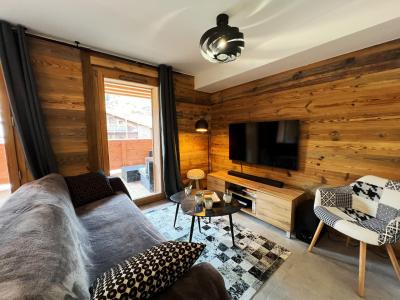 Skiverleih 2-Zimmer-Holzhütte für 4 Personen - Résidence Carmine Lodge - Les Gets - Wohnzimmer