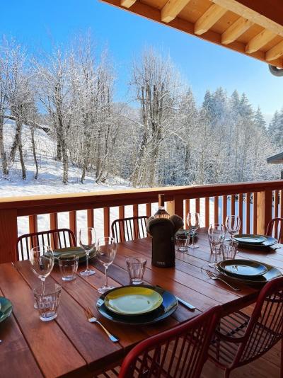 Rent in ski resort 5 room duplex apartment 8 people - Résidence Carmine Lodge - Les Gets - Terrace