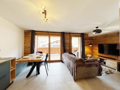 Ski verhuur Appartement 2 kabine kamers 4 personen - Résidence Carmine Lodge - Les Gets - Woonkamer