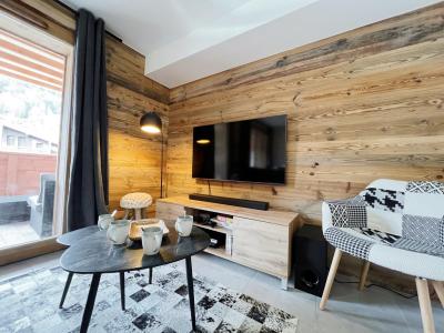 Ski verhuur Appartement 2 kabine kamers 6 personen - Résidence Carmine Lodge - Les Gets - Woonkamer