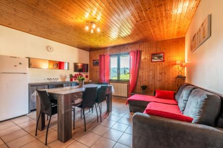 Ski verhuur Appartement 3 kamers 6 personen (15) - Résidence les Clos - Les Gets - Woonkamer