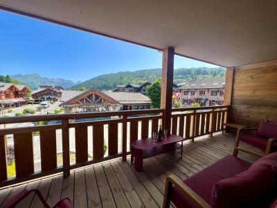 Skiverleih 4-Zimmer-Holzhütte für 9 Personen (N01) - Résidence Nagano - Les Gets - Balkon