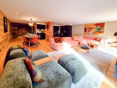 Rent in ski resort 5 room apartment 12 people - Résidence Nagano - Les Gets - Living room