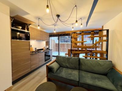 Rent in ski resort 2 room apartment cabin 5 people - Résidence Pearl - Les Gets - Living room