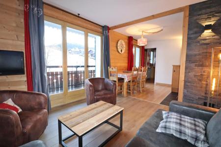 Ski verhuur Appartement 3 kabine kamers 6 personen - Résidence Ranfolly - Les Gets - Woonkamer