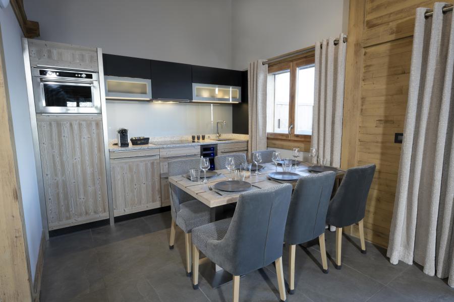 Skiverleih 3-Zimmer-Appartment für 6 Personen - Les Chalets Eléna - Les Houches - Essbereich