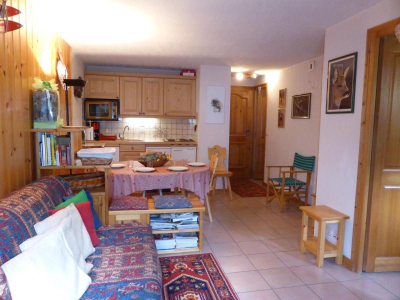 Rent in ski resort 2 room apartment cabin 4 people (B6) - Résidence les Aiguilles Rouges - Les Houches - Living room