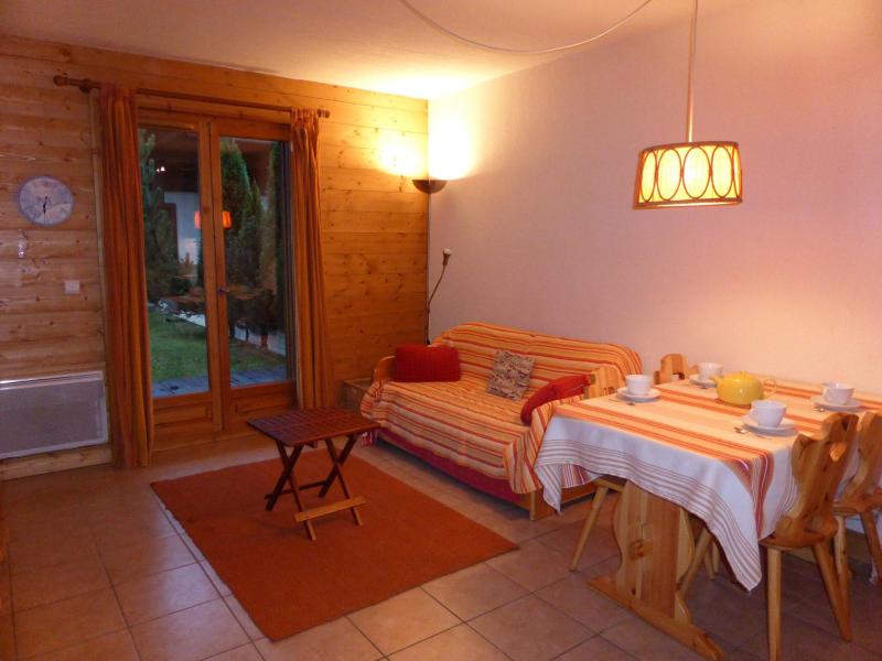 Skiverleih 2-Zimmer-Holzhütte für 6 Personen (B02) - Résidence les Améthystes - Les Houches - Wohnzimmer
