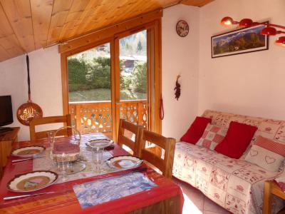 Rent in ski resort 2 room apartment cabin 5 people (1-4) - Résidence Chalets d'Alpages - Les Houches - Living room