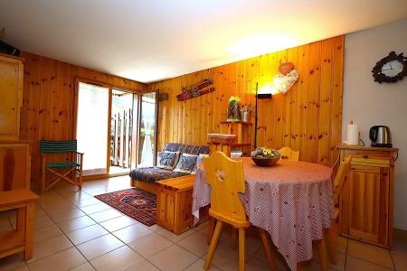 Skiverleih 2-Zimmer-Holzhütte für 4 Personen (B6) - Résidence les Aiguilles Rouges - Les Houches - Wohnzimmer